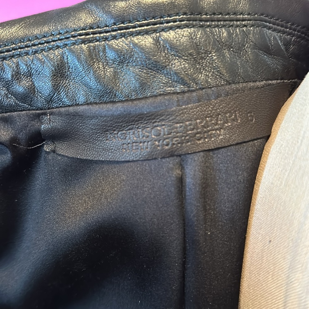 Norisol Ferrari Black Wasp Waist Leather Jacket - Picture 11 of 15